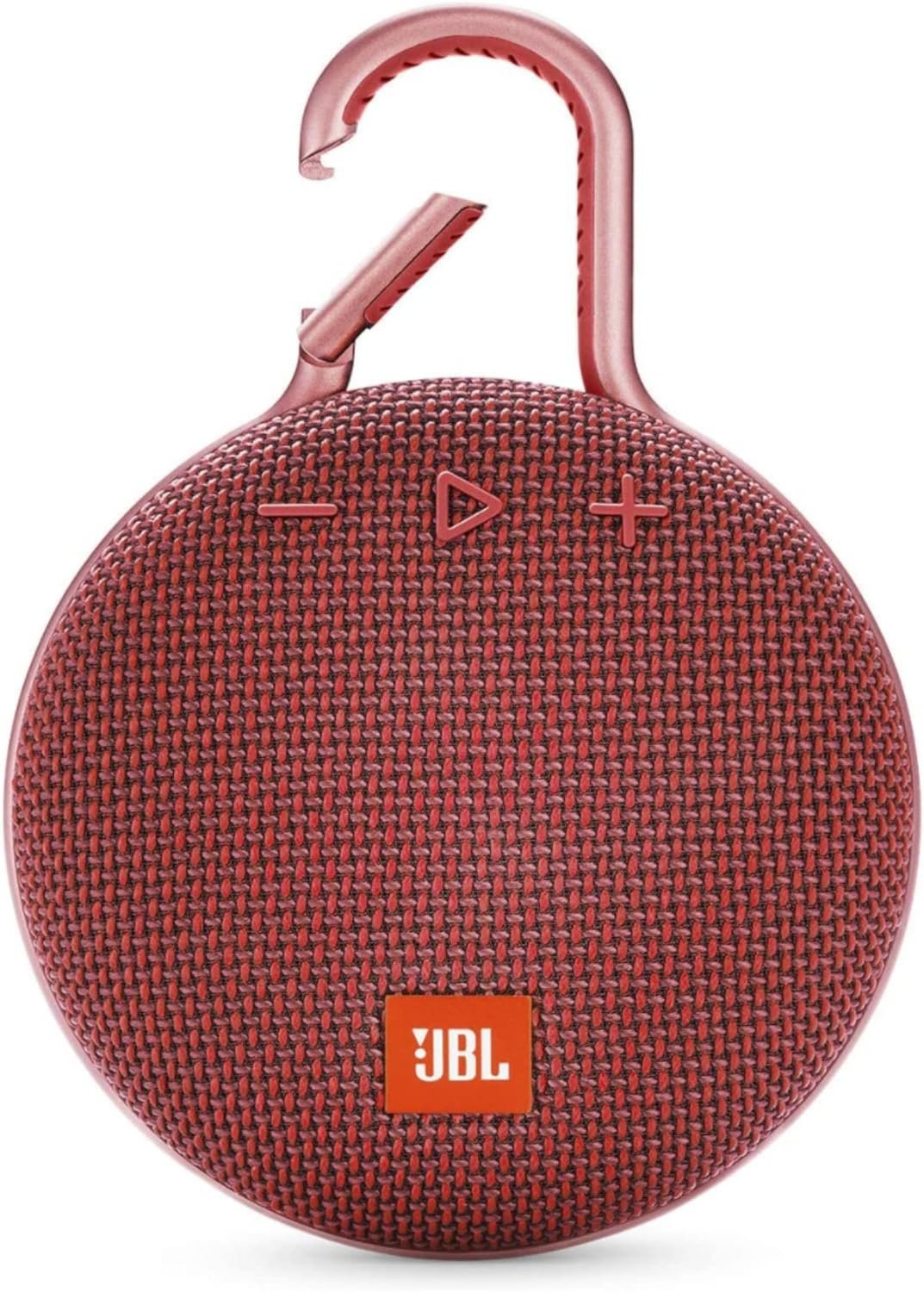 JBL Clip 3, Fiesta Red – Waterproof, Durable & Portable Bluetooth Speaker – Up to 10 Hours of Play – Includes Noise-Cancelling Speakerphone & Wireless Streaming