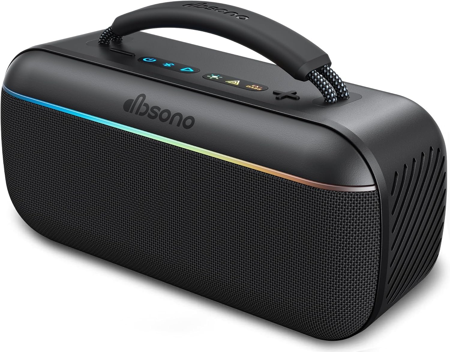 dbsono Portable Bluetooth Speaker Wireless: 100W(Peak) SoundPulse 2.0 with BassBoost, Waterproof Loud Party Speakers, Unlimited Pairing, TWS for Outdoor/Indoor, Beach Vacation Essential, Black