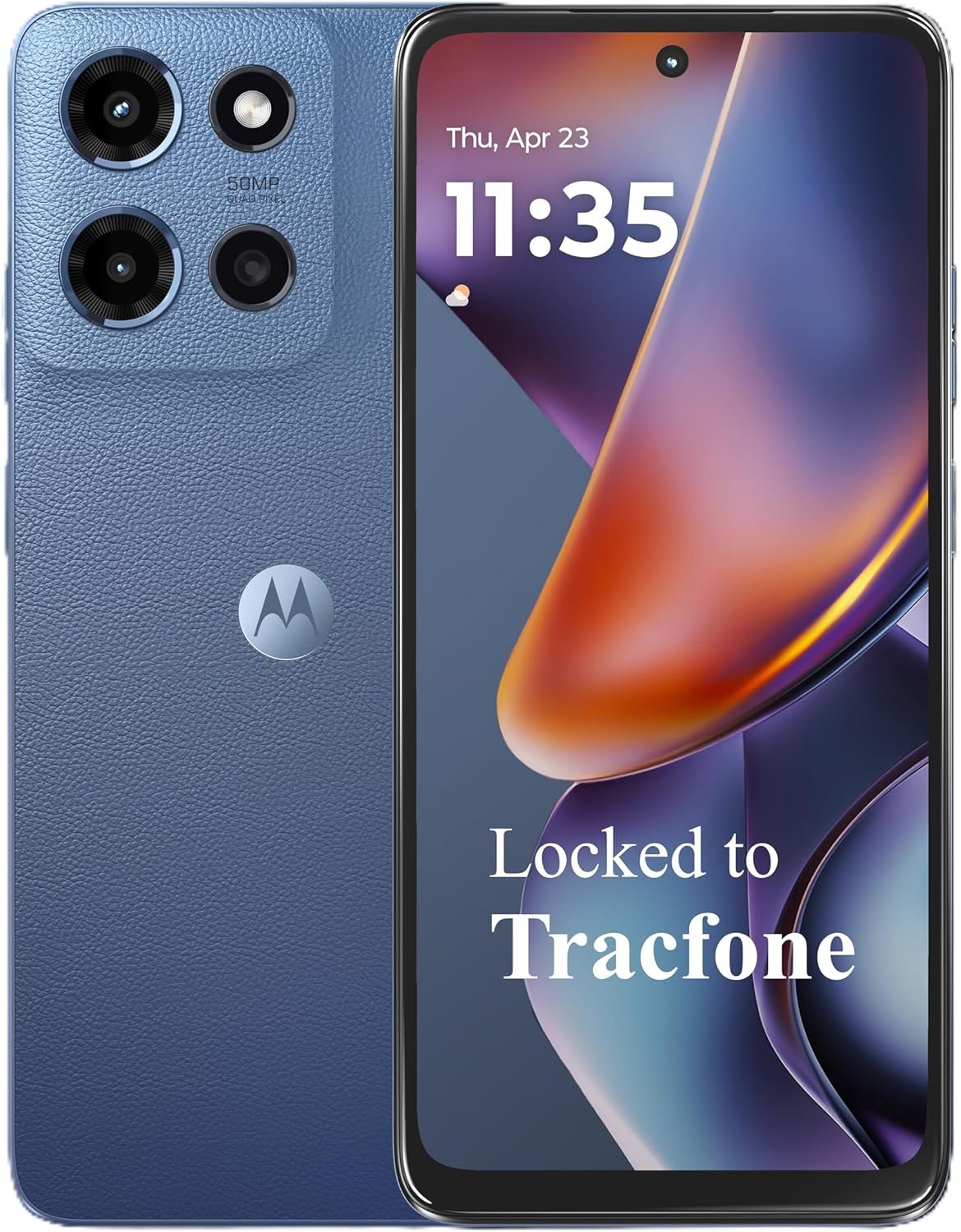 Tracfone Motorola Moto G 2025, 64GB, Saphire Blue – 6.6″ 120Hz Display, 5G Prepaid Smartphone, 50MP Quad Pixel Camera, Long-Lasting Battery (Locked to Tracfone)