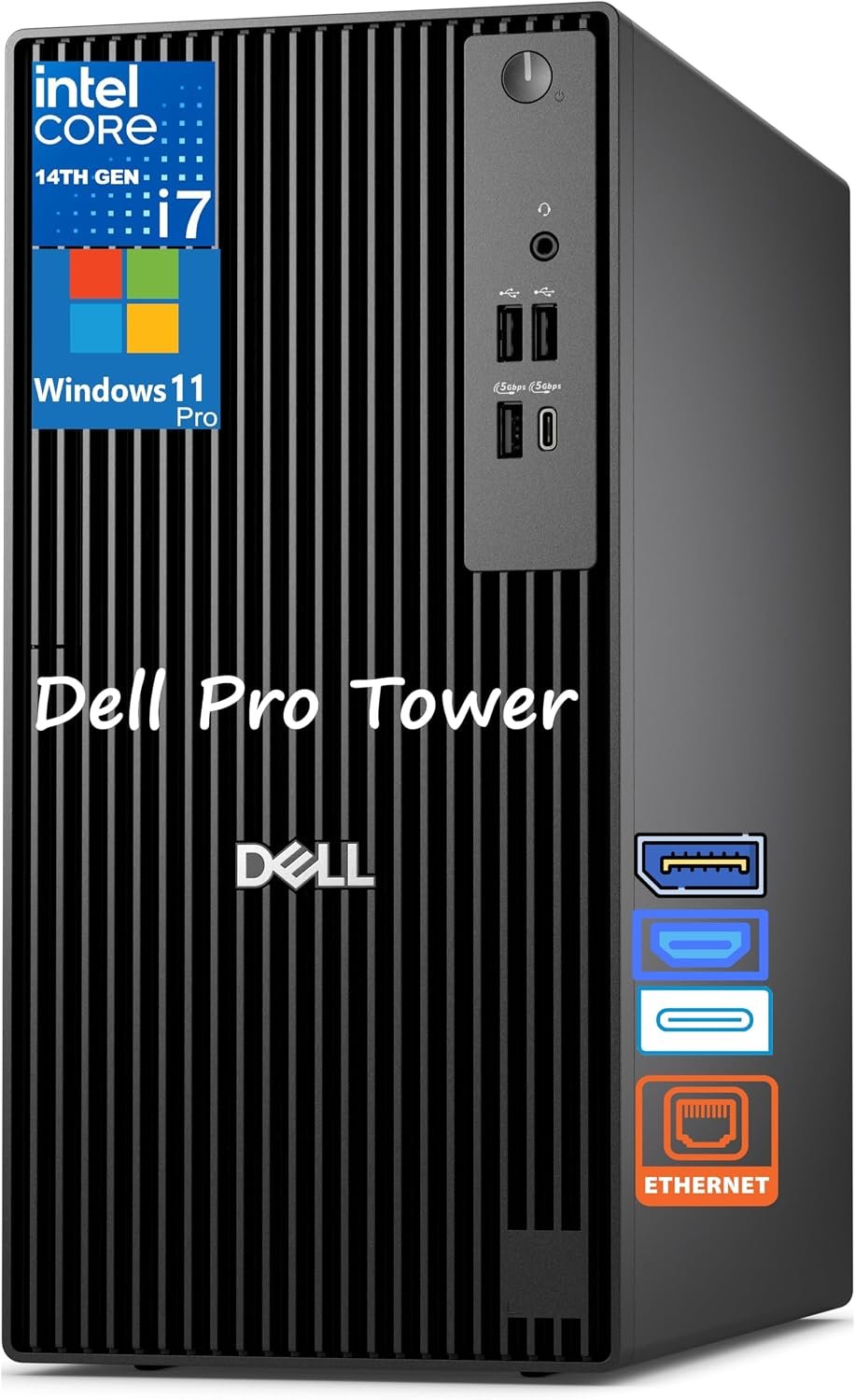 Dell Pro Tower PC Desktop Computers, Intel 20-Core i7-14700 (up to 5.4GHz), 32GB RAM, 1TB SSD, HDMI, DP, USB-C, Windows 11 Pro, Carbon Black, 2026 Next Gen OptiPlex for Business & Professionals