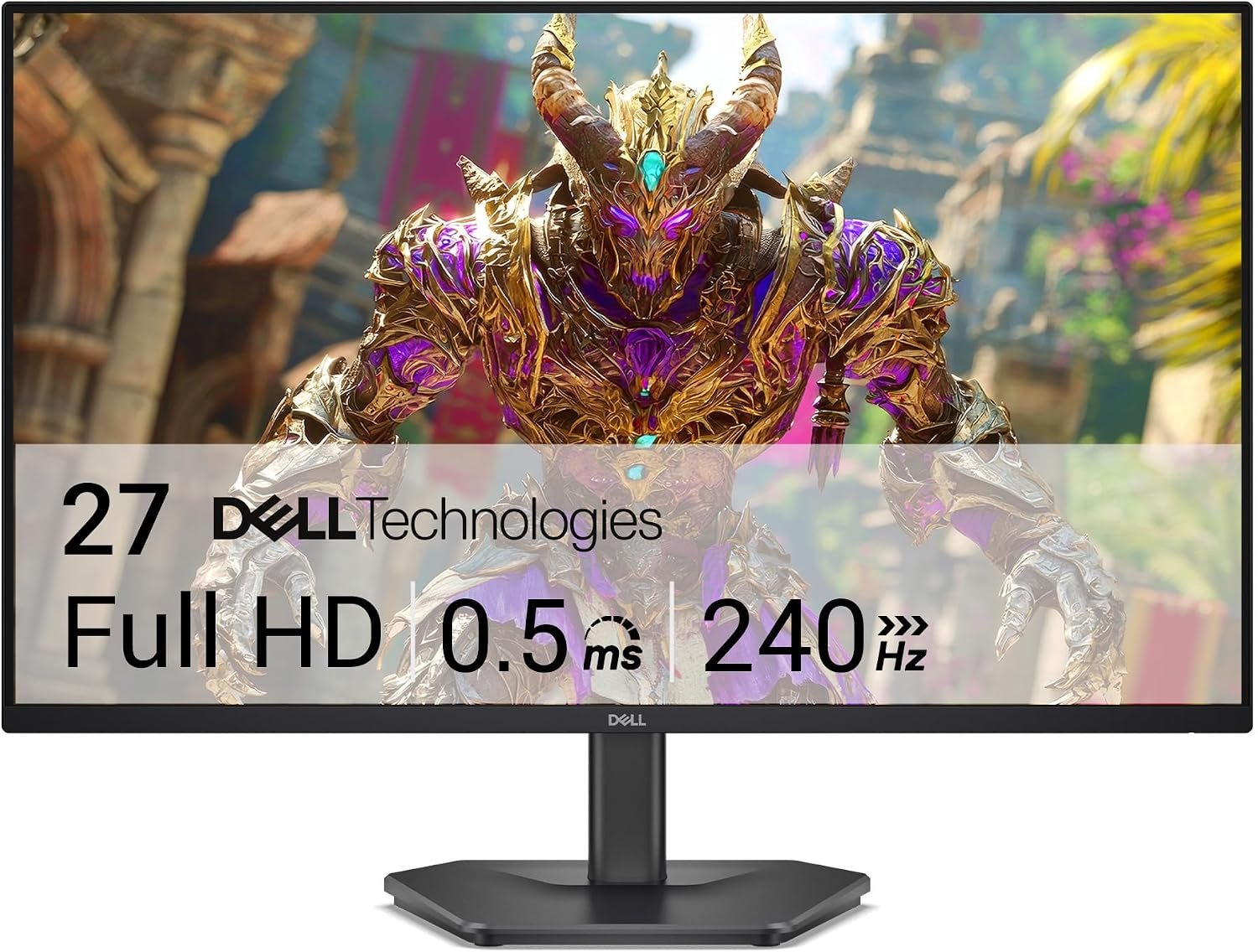 Dell 27 240Hz Gaming Monitor – SE2726HG – 27-inch FHD (1920×1080) 240Hz Display, in-Plane Switching (IPS) Technology, AMD FreeSync Premium, TÜV 3-Star, 2X HDMI, DisplayPort 1.4, Tilt