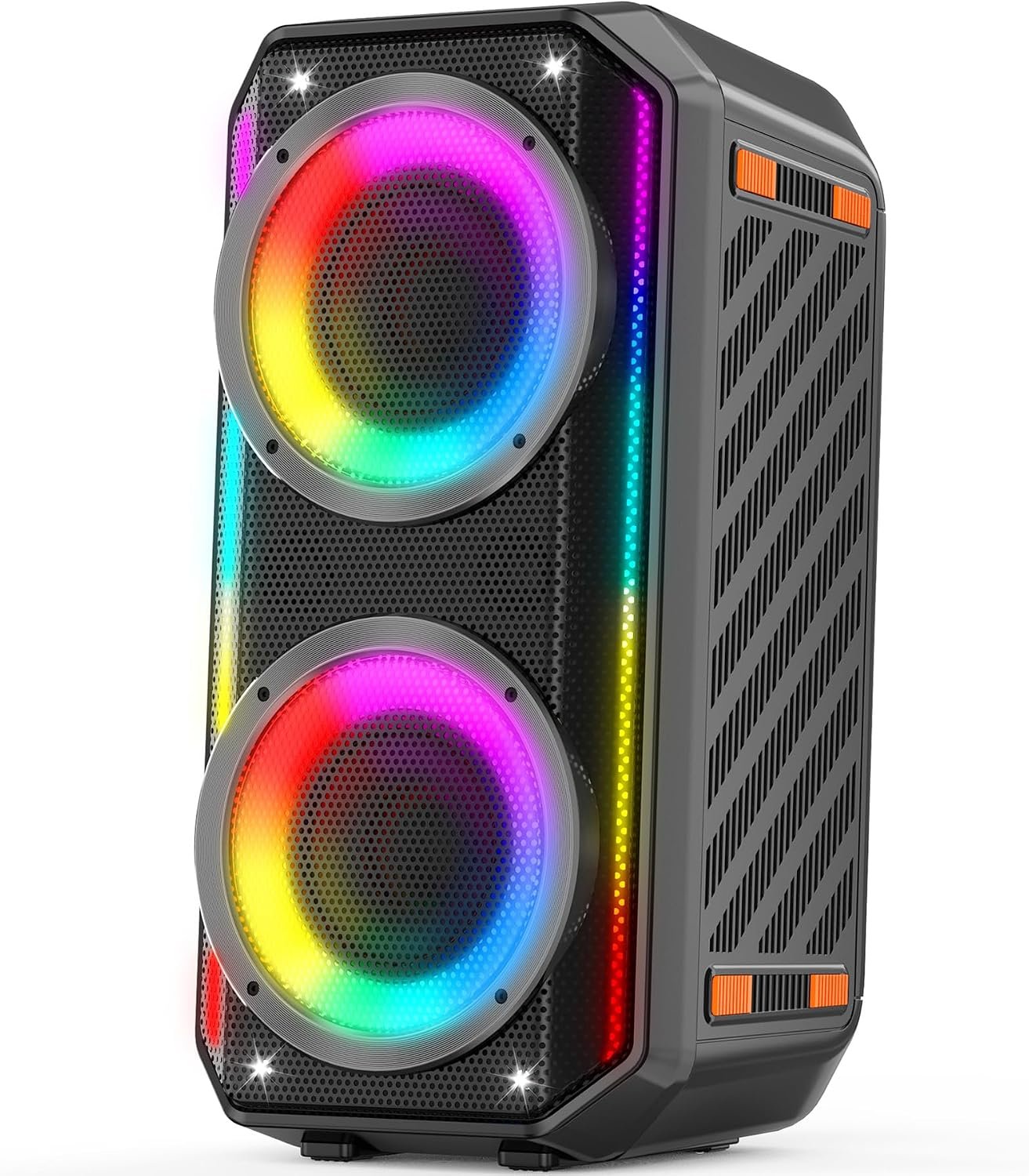 Bluetooth Speaker, 300W Peak Power Wireless Boombox Speakers with Deep Bass, Portable Loud Stereo Sound Large Subwoofer with Led Light Show for Party Outdoor Camping