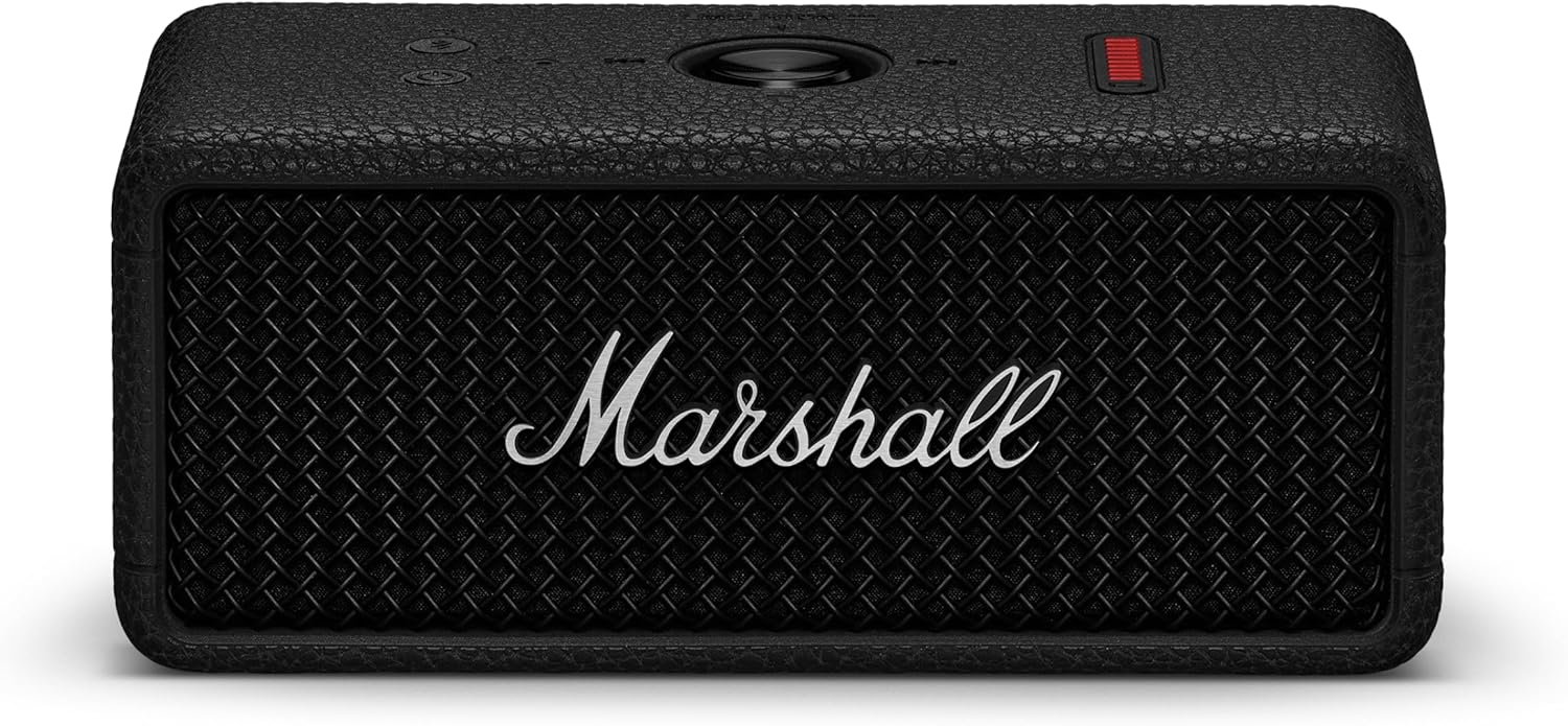 Marshall Emberton III Portable Bluetooth Speaker – Rugged Waterproof/Dust-Proof Design | Loud Stereo Sound, Deep Bass | Compact and Wireless for Travel and Outdoors – Black and Silver