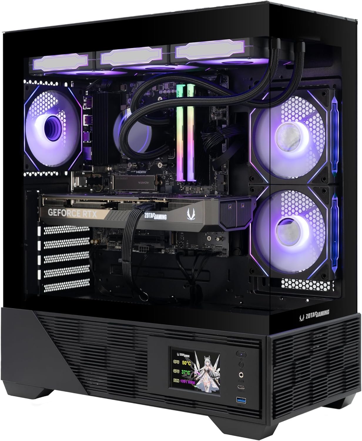 ZOTAC MEK Gaming PC Desktop, NVIDIA GeForce RTX 5070 Ti 16GB GDDR7, AMD Ryzen 7 9700X Up to 5.5GHz, 32GB DDR5, 1TB NVMe SSD, 750W 80+ Gold PSU, WiFi 6E, Bluetooth 5.3, Windows 11 Pro