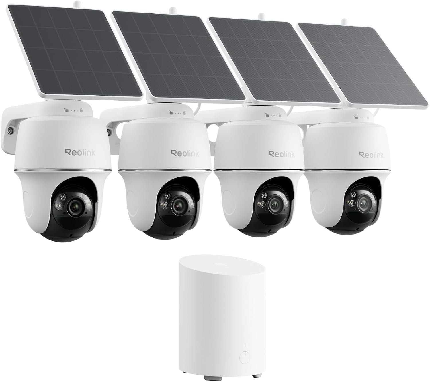 REOLINK 360° PT Solar Security Cameras Wireless Outdoor System 4 Pack